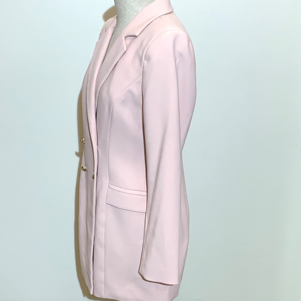 🔥NWOT Structured Double-breasted Longline Blazer - White House Black Mkt -Sz Sm - Picture 5 of 13